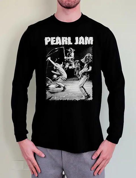 Polera Manga Larga Pearl Jam - Ver 14 - Vale Gamess