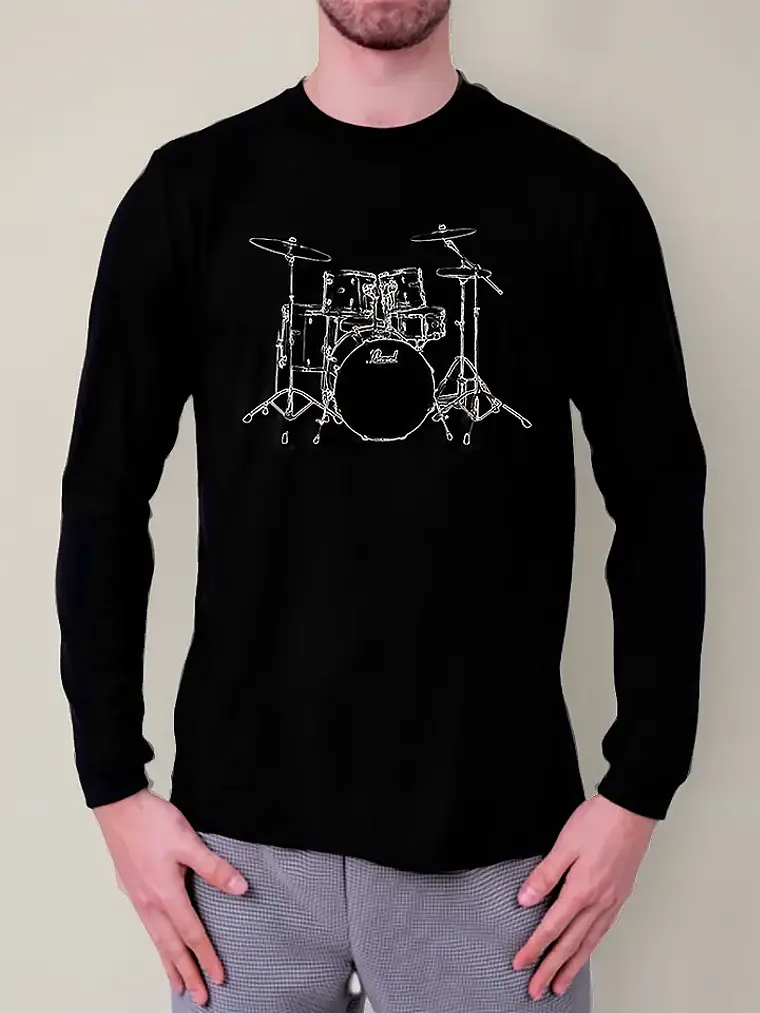 Polera Manga Larga Bateria - Ver 01 - Vale Gamess 1