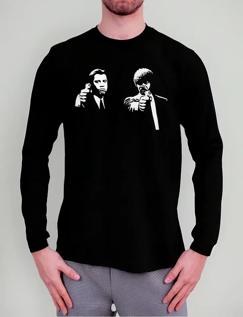 Polera Manga Larga Pulp Fiction - Ver 09 - Vale Gamess