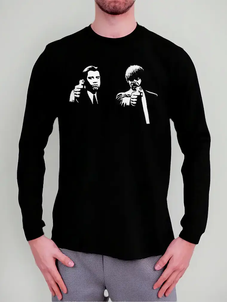 Polera Manga Larga Pulp Fiction - Ver 09 - Vale Gamess 1