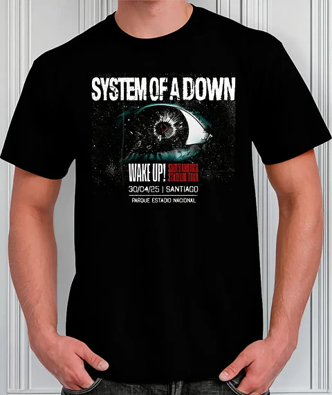 Polera System Of A Down - Ver 03 - Chile 2025 Doble