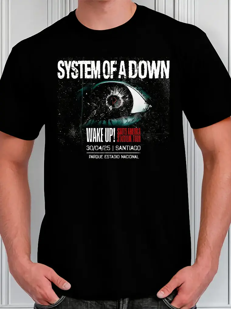 Polera System Of A Down - Ver 03 - Chile 2025 Doble 1