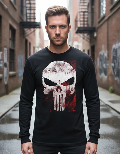 Polera Manga Larga The Punisher - Ver 08 - Vale Gamess