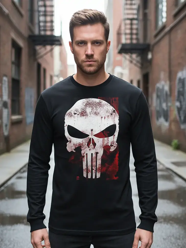 Polera Manga Larga The Punisher - Ver 08 - Vale Gamess 1