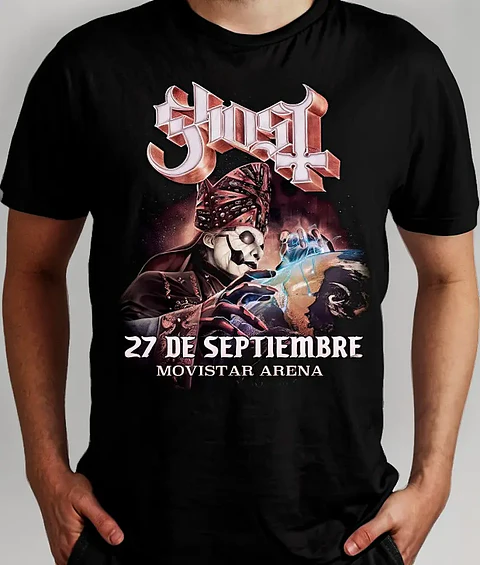 Polera Ghost Chile Movistar Arena 2023 - Estampado Doble