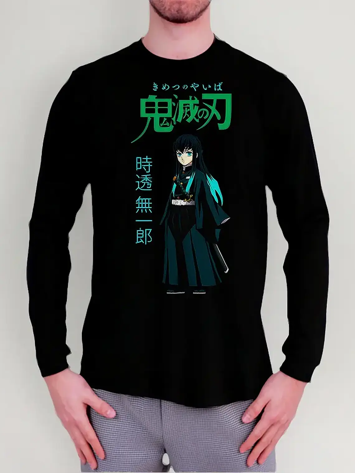Polera Manga Larga Kimetsu No Yaiba: Demon Slayer - Tokito 1