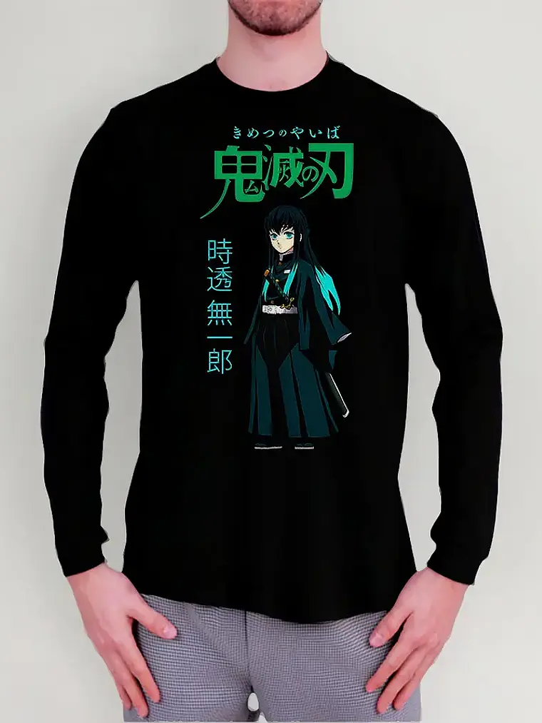 Polera Manga Larga Kimetsu No Yaiba: Demon Slayer - Tokito 1
