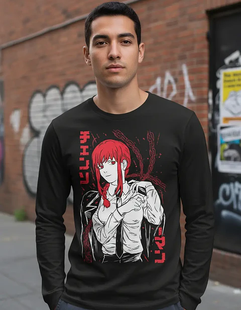 Polera Manga Larga Chainsaw Man - Makima - Vale Gamess