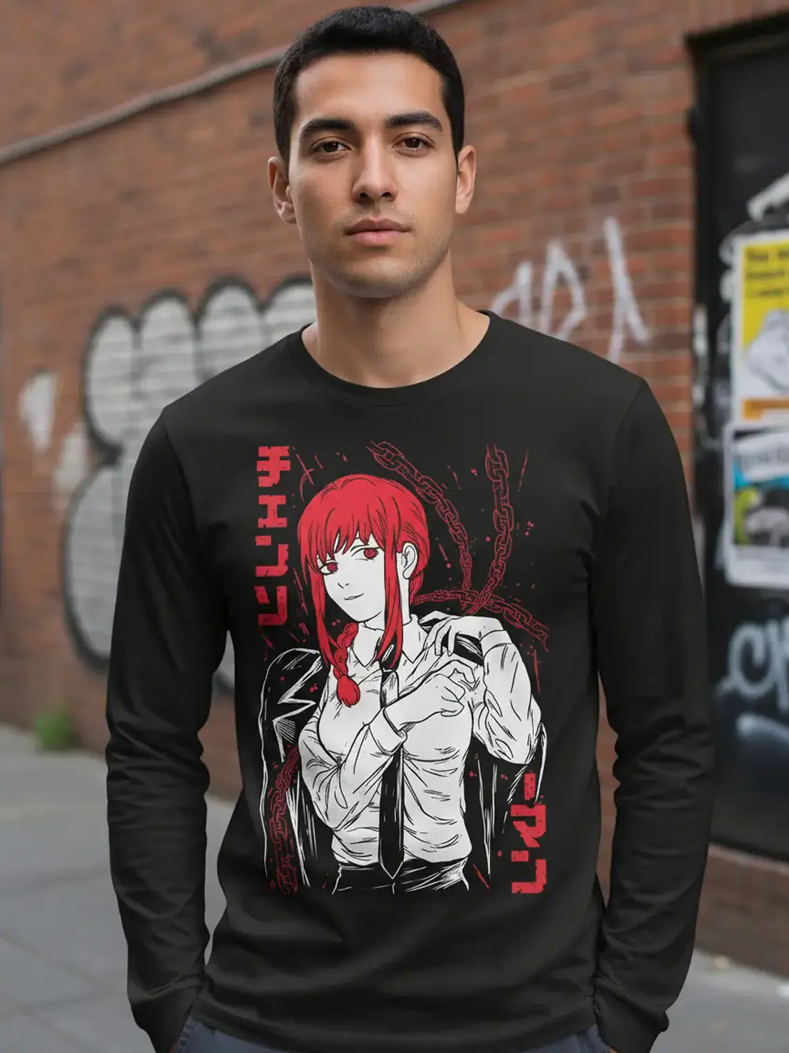 Polera Manga Larga Chainsaw Man - Makima - Vale Gamess 1