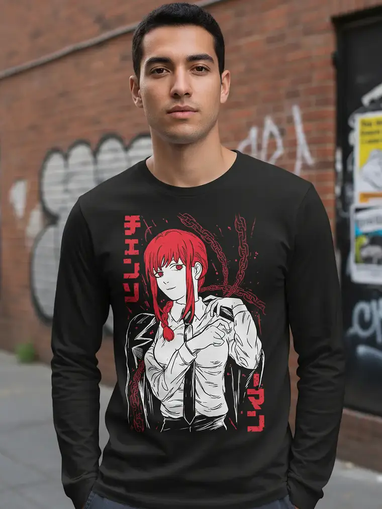 Polera Manga Larga Chainsaw Man - Makima - Vale Gamess 1