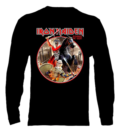 Polera Manga Larga Iron Maiden - Alexander The Great Ver 01