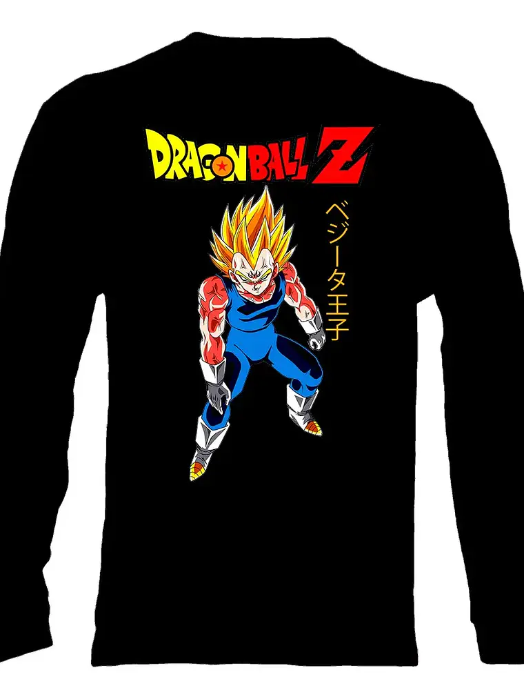 Polera Manga Larga Dragon Ball Z - Vegeta Sayajin Majin 1