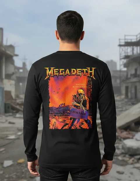 Polera Manga Larga Megadeth - Peace Sells... But Who's Buyin