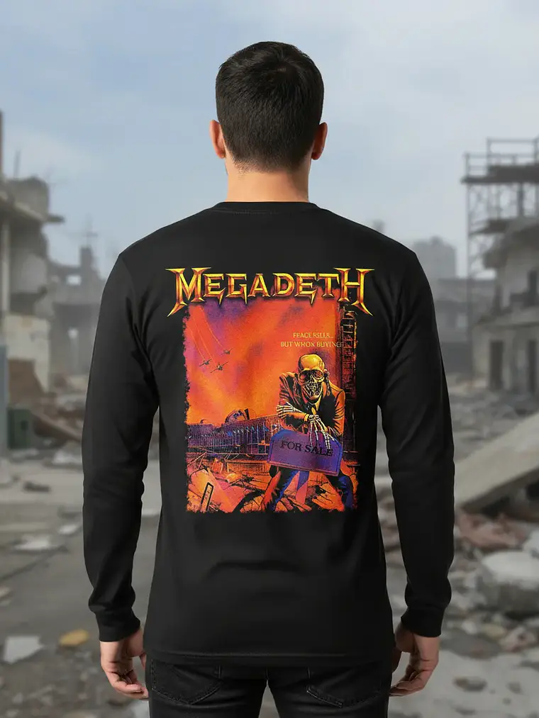 Polera Manga Larga Megadeth - Peace Sells... But Who's Buyin 1
