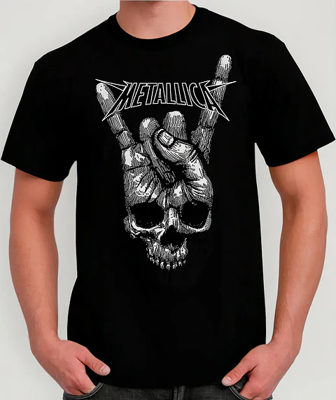 Polera Metallica - Ver 37 - Calavera