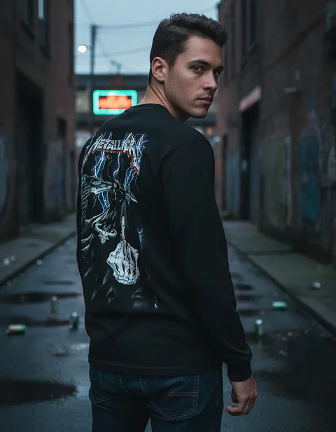 Polera Manga Larga Metallica - Ver 03 - Calavera