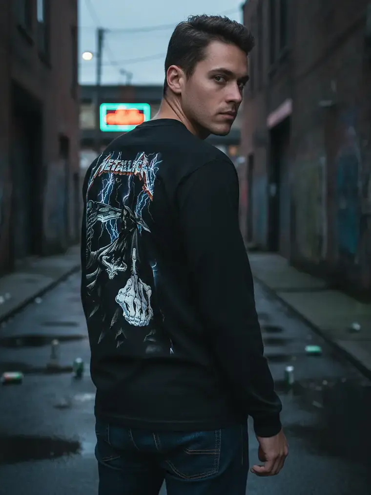 Polera Manga Larga Metallica - Ver 03 - Calavera 1