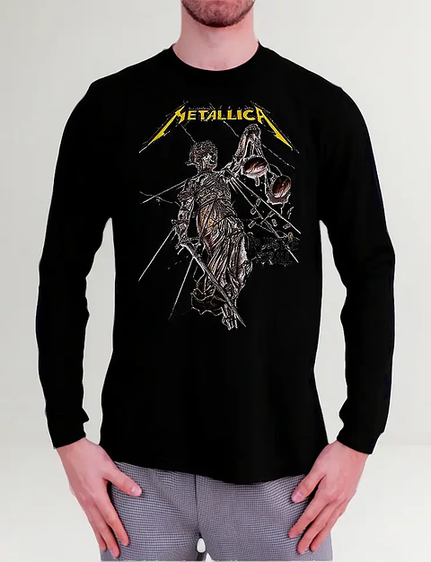 Polera Manga Larga Metallica - Ver 18 - And Justice For All