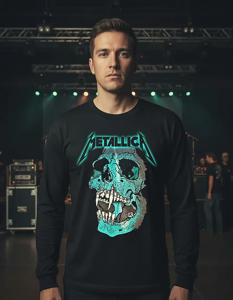 Polera Manga Larga Metallica - Ver 25 - Calavera
