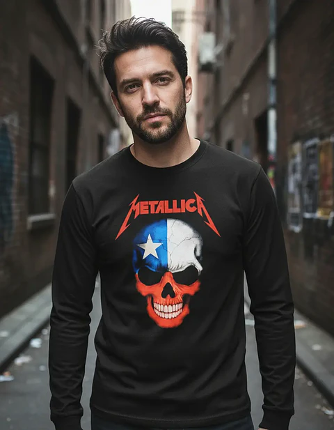 Polera Manga Larga Metallica - Ver 04 - Calavera Chile