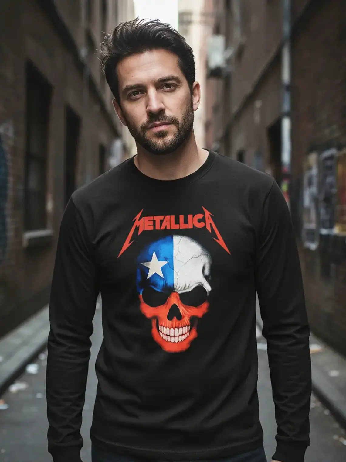 Polera Manga Larga Metallica - Ver 04 - Calavera Chile 1