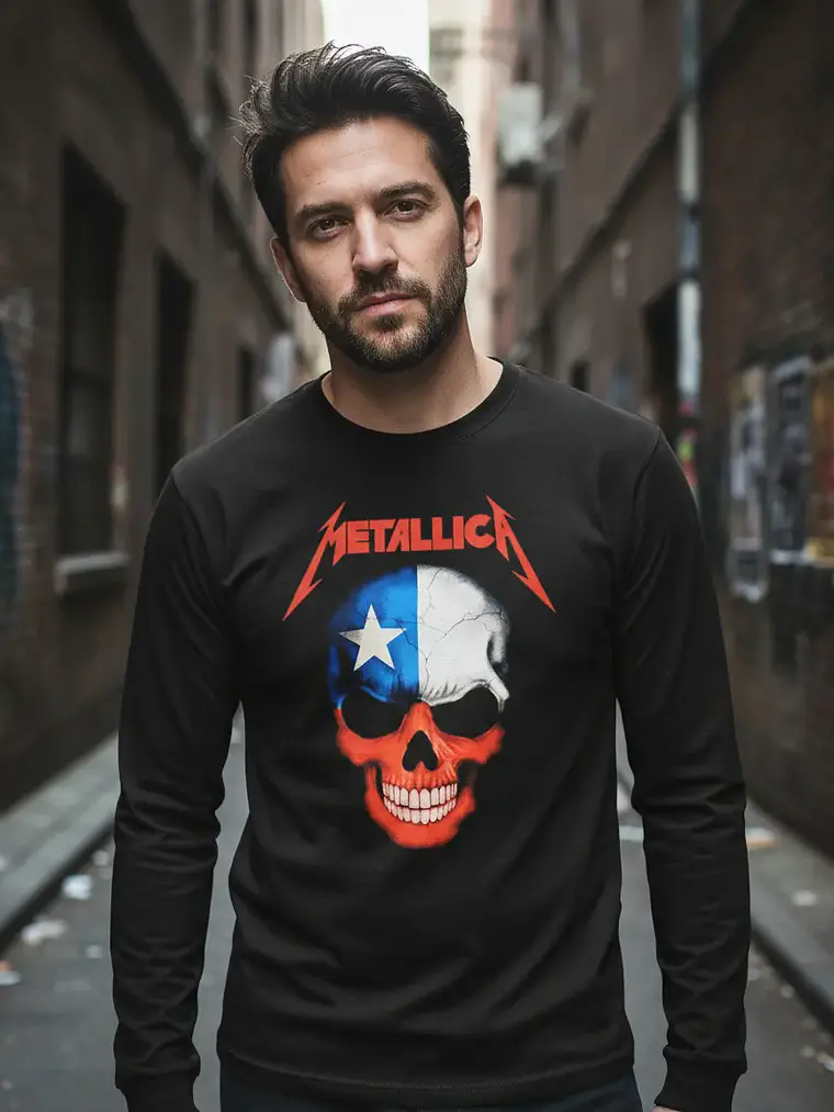 Polera Manga Larga Metallica - Ver 04 - Calavera Chile 1