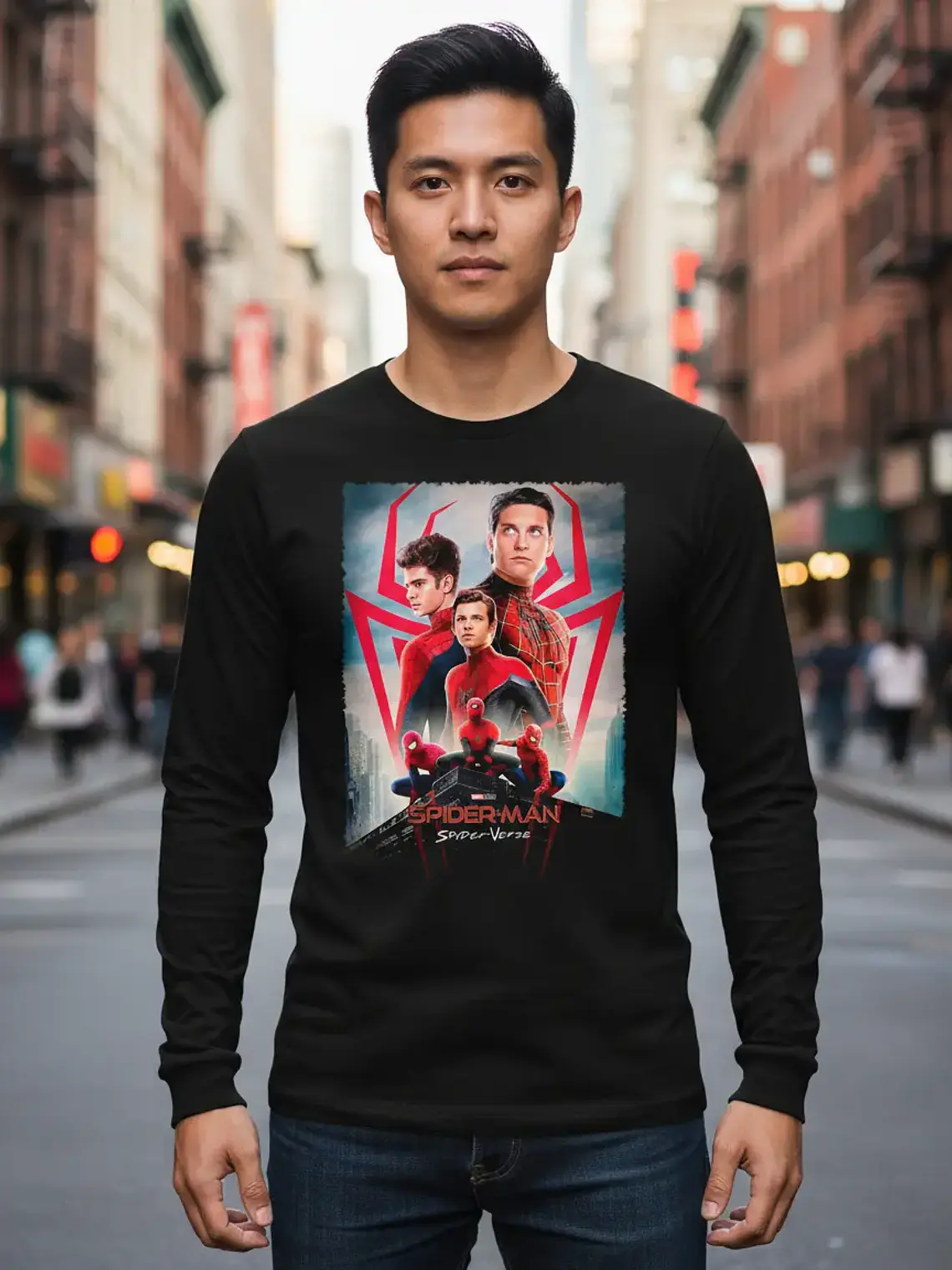 Polera Manga Larga Spiderman - Ver 05 - Spider Verse 1