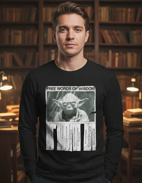 Polera Manga Larga Star Wars - Ver 03 - Yoda