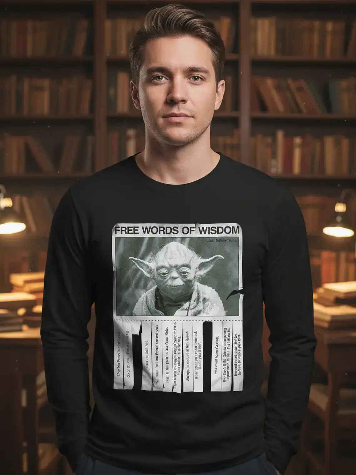 Polera Manga Larga Star Wars - Ver 03 - Yoda 1