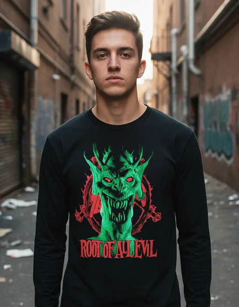 Polera Manga Larga Slayer - Ver 32 - Root Of All Evil