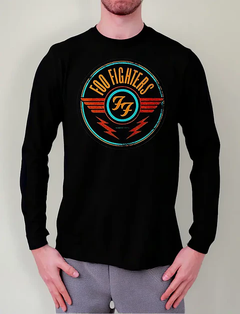 Polera Manga Larga Foo Fighters - Ver 06 - Logo