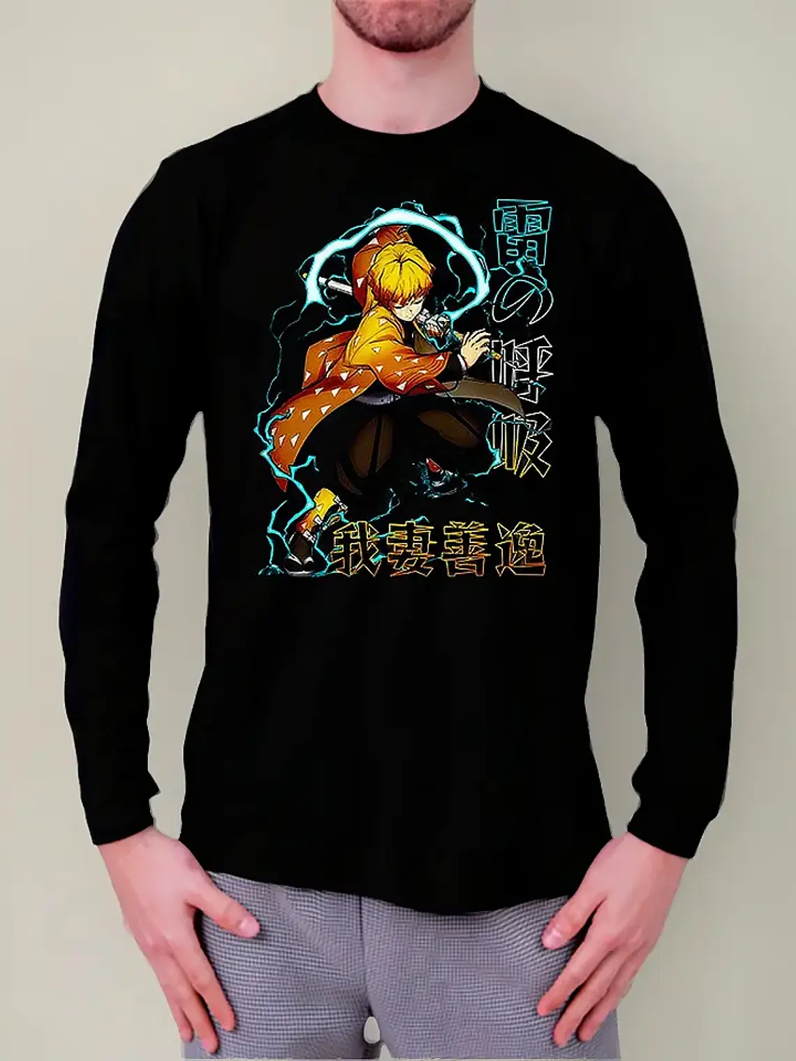 Polera Manga Larga Kimetsu No Y; Demon Slayer - Ver 03 1