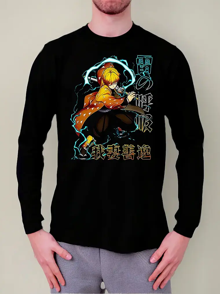 Polera Manga Larga Kimetsu No Y; Demon Slayer - Ver 03 1