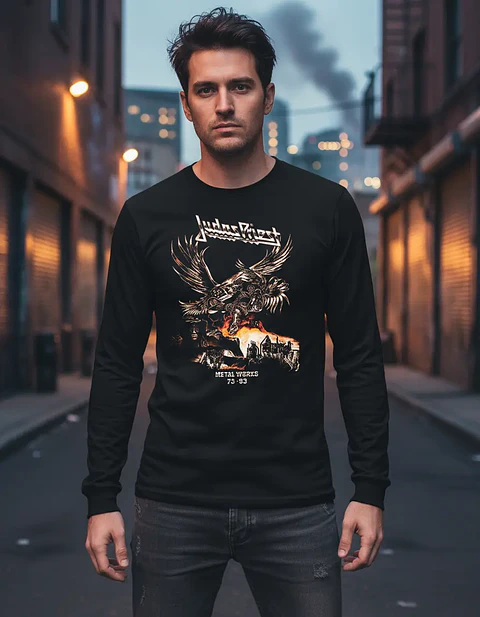 Polera Manga Larga Judas Priest - Ver 17 - Metal Works