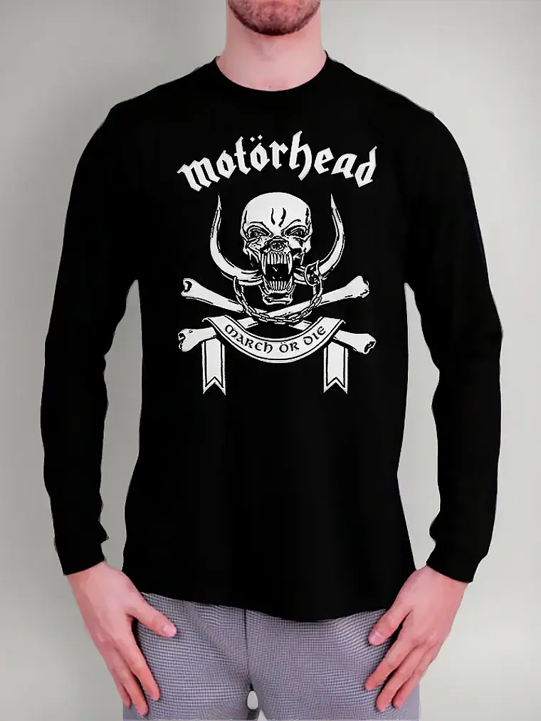 Polera Manga Larga Motorhead - Ver 17 - March Or Die 1