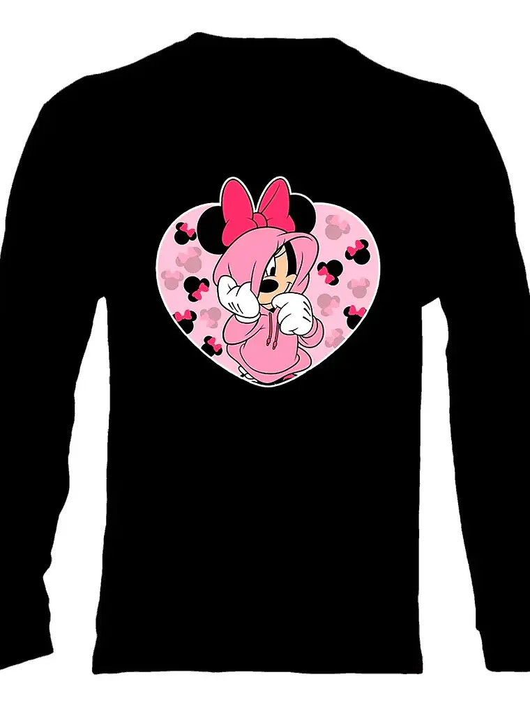Polera Manga Larga Minnie Mouse - Ver 01 - Vale Gamess 1
