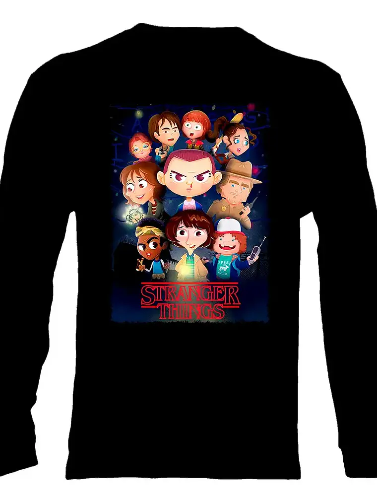 Polera Manga Larga Stranger Things - Ver 06 - Vale Gamess 1