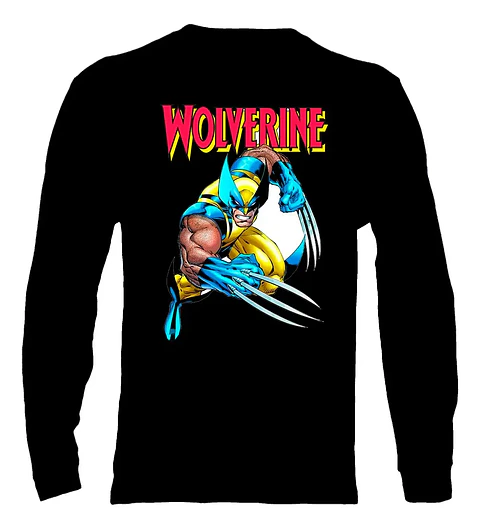 Polera Manga Larga Wolverine - Ver 02 - Vale Gamess