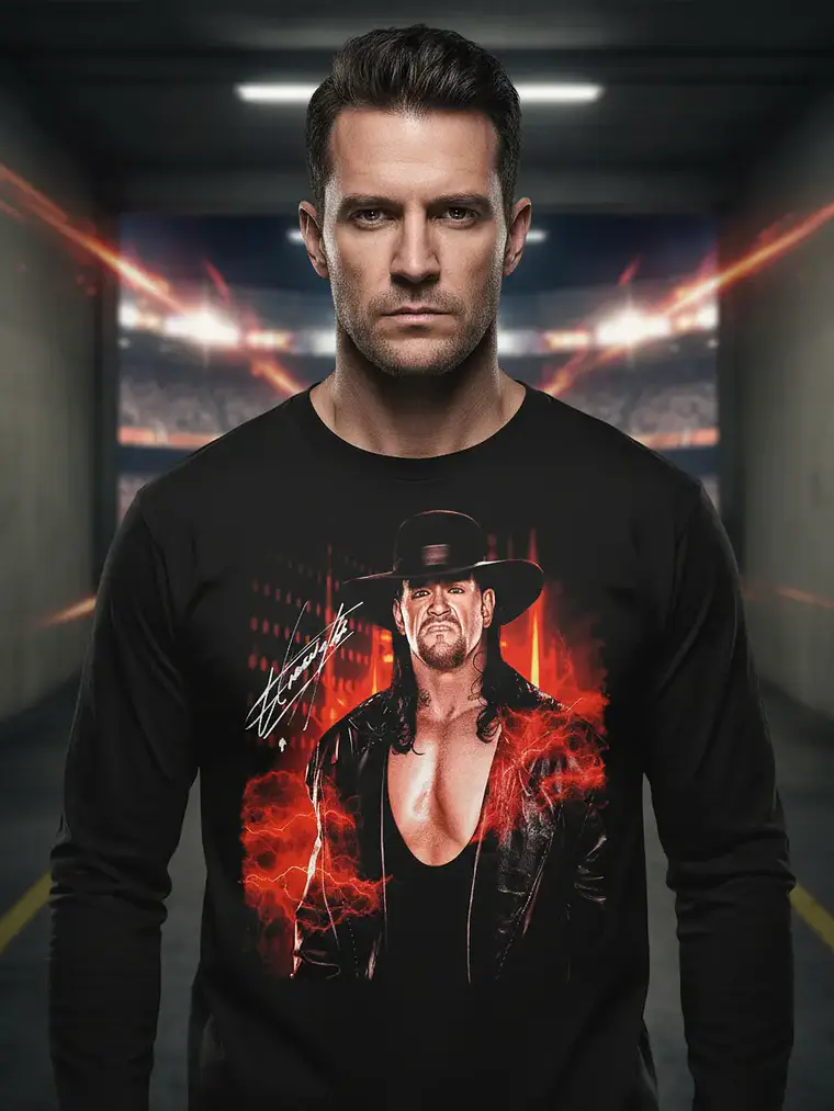 Polera Manga Larga Wwe - Ver 10 - The Undertaker 1