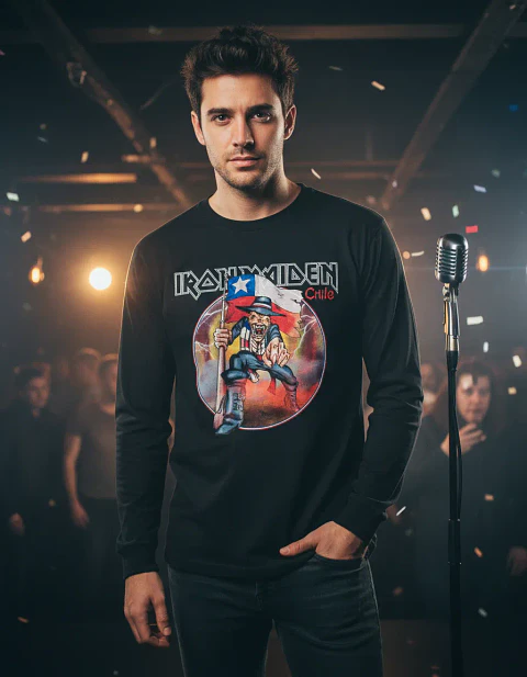 Polera Manga Larga Iron Maiden - Ver 38 - Chile