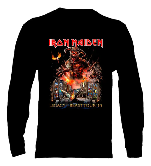 Polera Manga Larga Iron Maiden - Ver 60 - Legacy Of The Beas