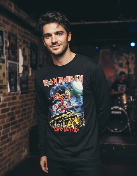Polera Manga Larga Iron Maiden - Ver 81 - Run To The Hills