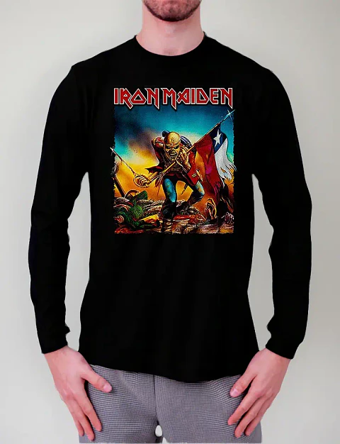 Polera Manga Larga Iron Maiden - Ver 95 - The Trooper Chile