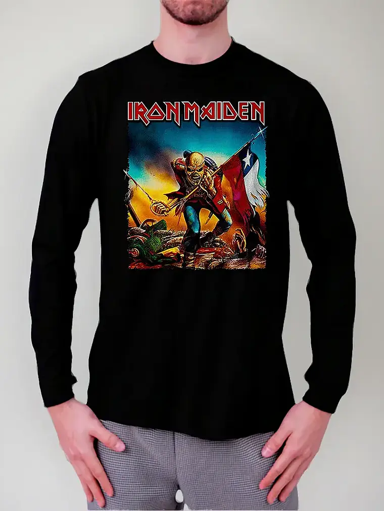 Polera Manga Larga Iron Maiden - Ver 95 - The Trooper Chile 1