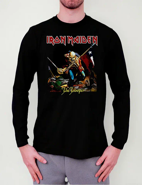 Polera Manga Larga Iron Maiden - Ver 96 - The Trooper Chile