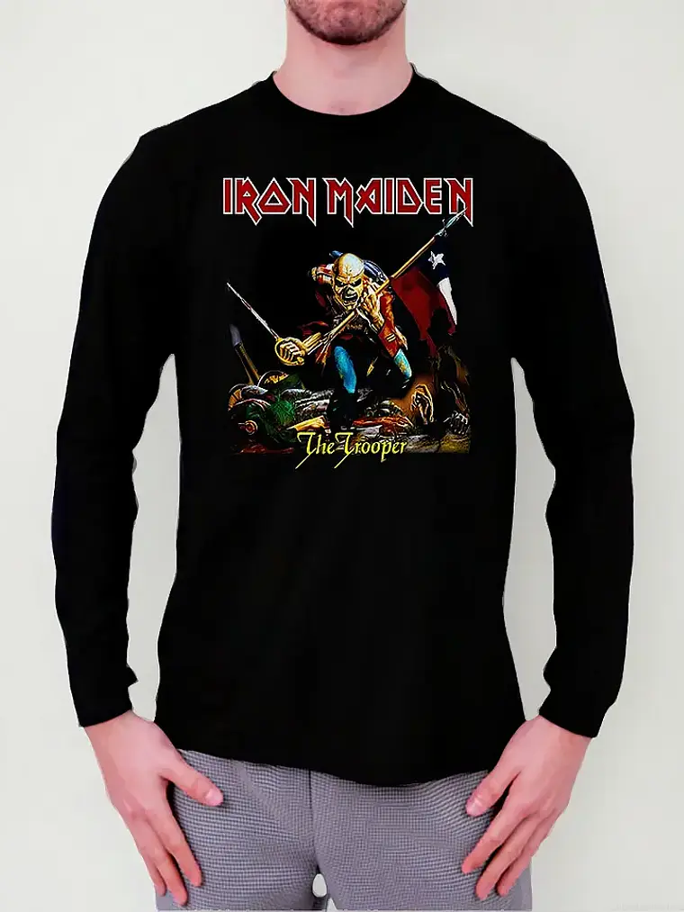 Polera Manga Larga Iron Maiden - Ver 96 - The Trooper Chile 1