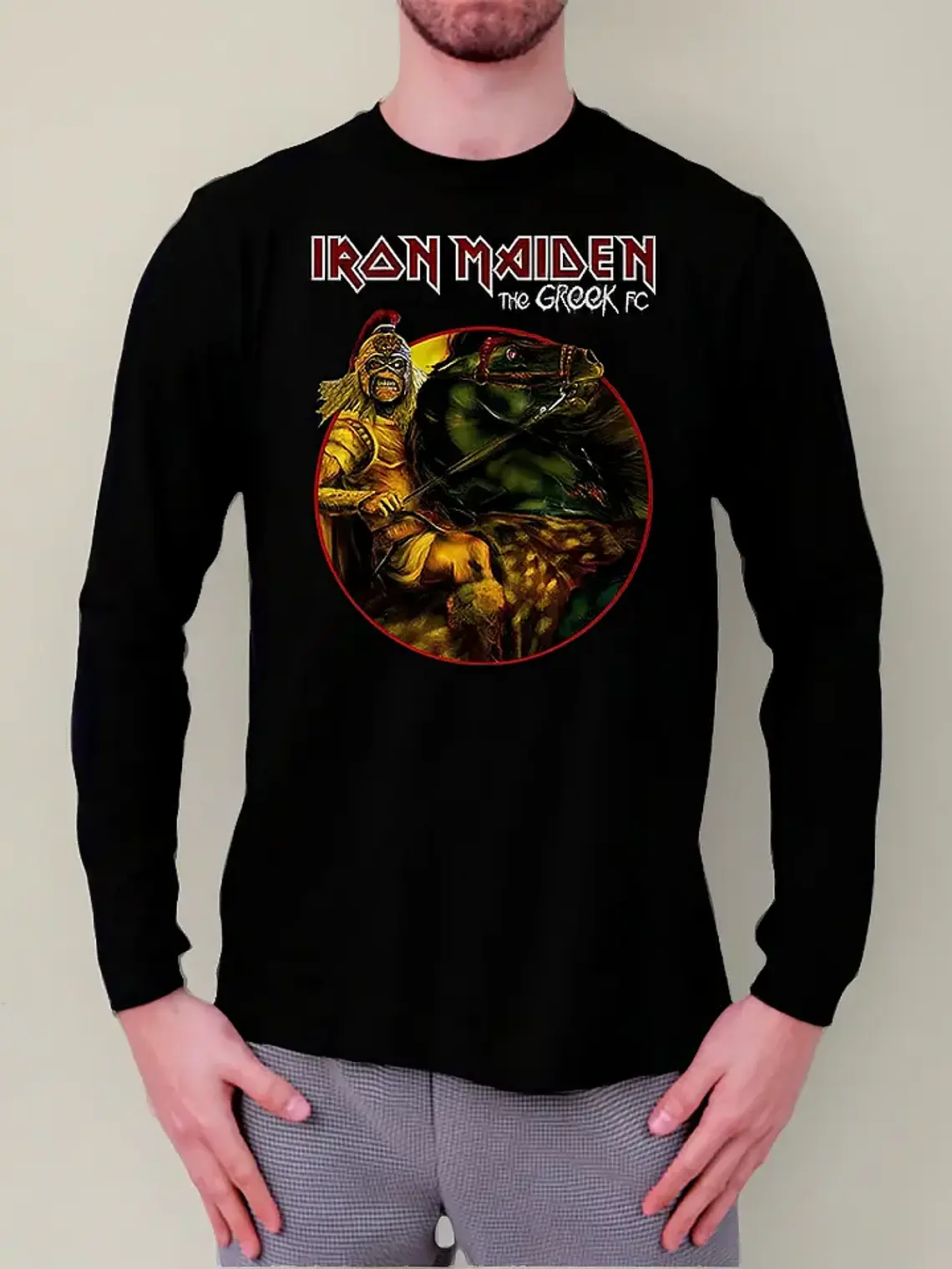 Polera Manga Larga Iron Maiden - Ver 127 - The Greek Fc 1