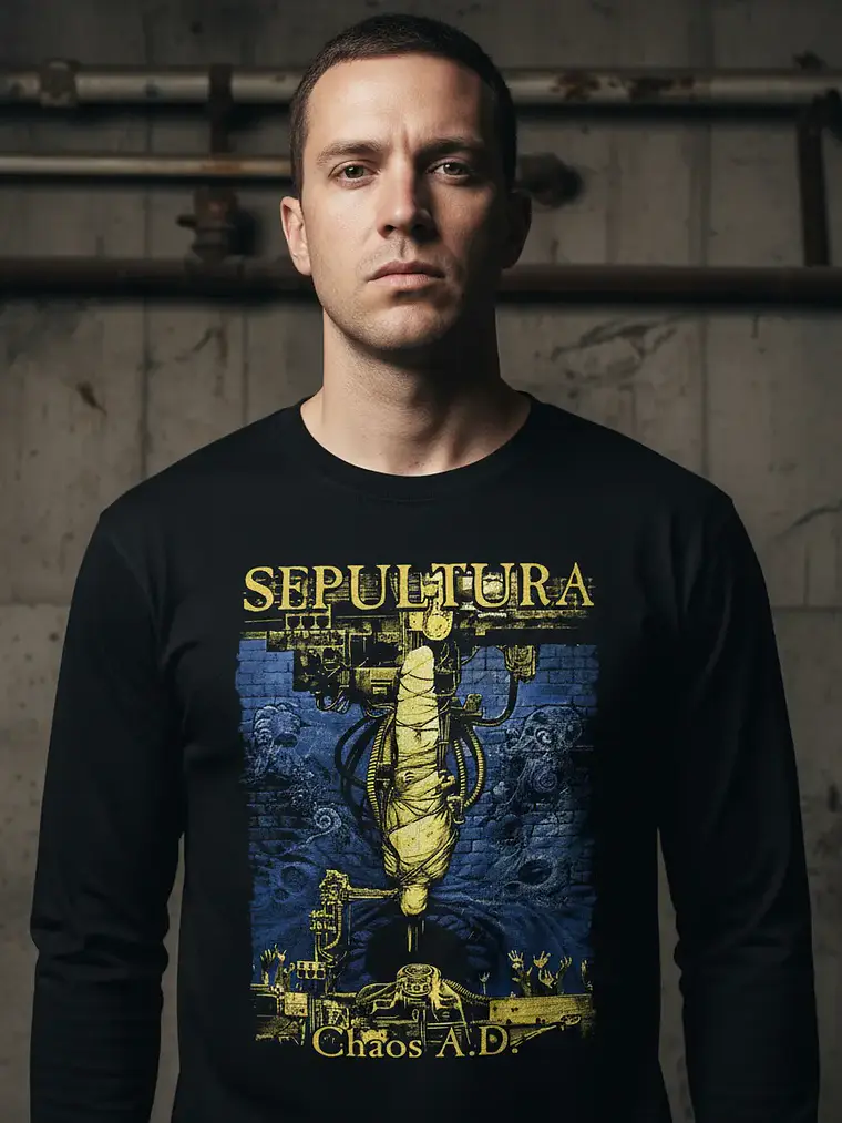 Polera Manga Larga Sepultura - Ver 12 - Chaos A. D. 1