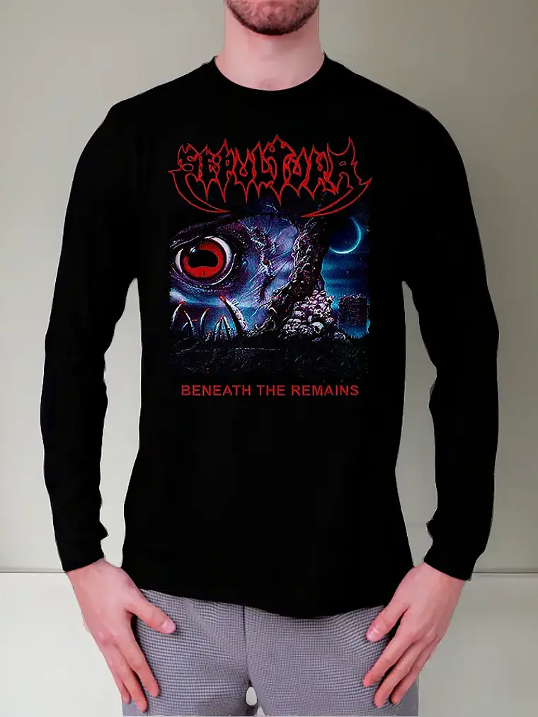 Polera Manga Larga Sepultura - Ver 25 - Beneath The Remains 1