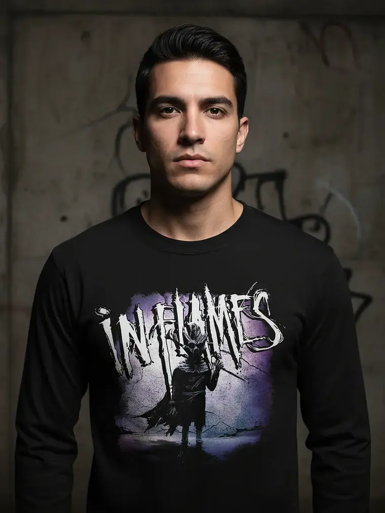 Polera Manga Larga In Flames - Ver 08 - I, The Mask 1
